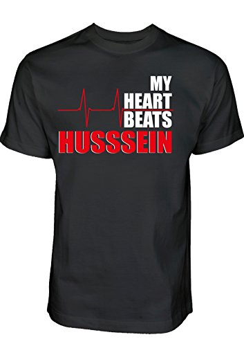 My Heart Beats Hussein Ashura Muharram Shirt Schia-Shop – Chiitische Shia Islam ropa Negro XXL