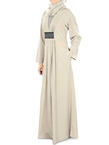 MyBatua gris islámico formal y ocasiones usan maxi abaya burqa AY-329 (2XL)