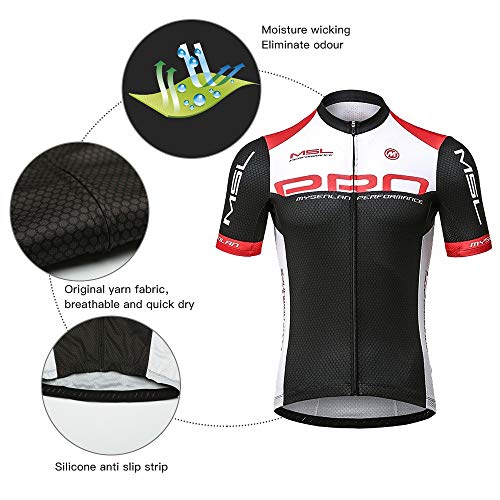 Mysenlan Hombre Jersey de Ciclismo Maillot Ropa Manga Corta para Bicicleta Verano Cycling Conjunto con Pantalones Cortos