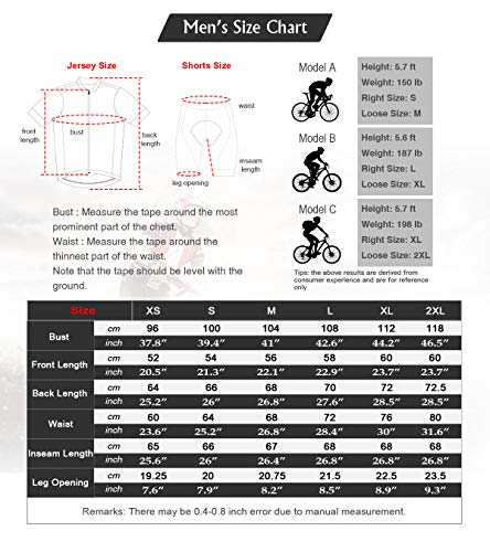 Mysenlan Hombre Jersey de Ciclismo Maillot Ropa Manga Corta para Bicicleta Verano Cycling Conjunto con Pantalones Cortos