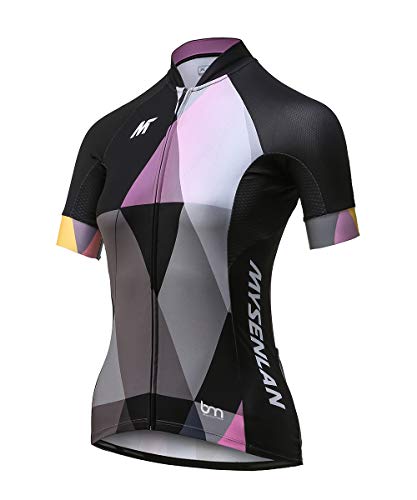 Mysenlan Maillot de Ciclismo Mujer Camiseta Manga Corta Jersey Ropa para Bicicleta Verano MTB Camisa