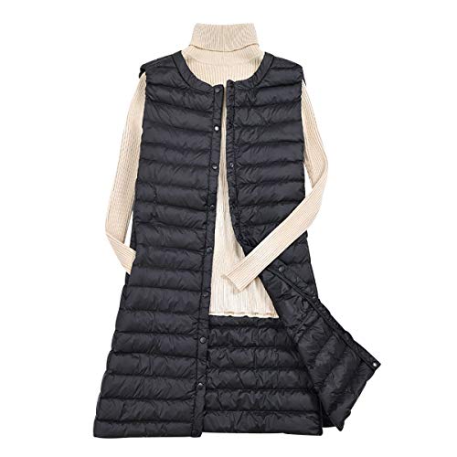 N \ A Abrigo Acolchado Mujer Plumífero Largo Mujer Plumas Mujer Invierno Anorak Mujer Plumon Chaleco Plumas Mujer Largo Plumifero Ultraligero Mujer Plumas Ligeros Mujer Plumas Negro Negro 3XL