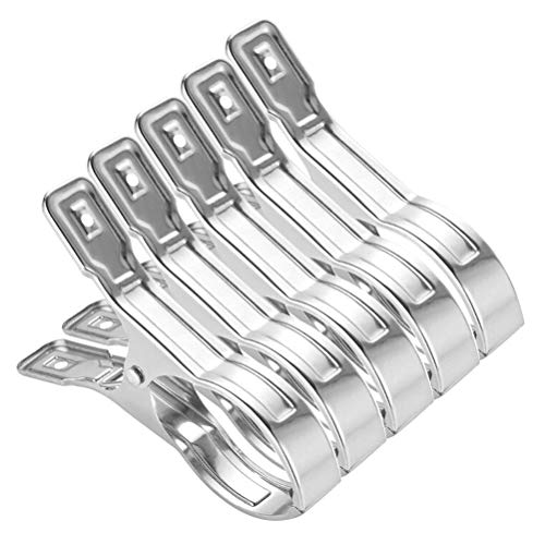 “N/A” 10 Pinzas para Toallas de Playa de Acero Inoxidable Pinzas para Ropa Grandes, para la Ropa Diaria Pinzas para Colgar Resistentes al Viento para Ropa Pesada (14 cm)