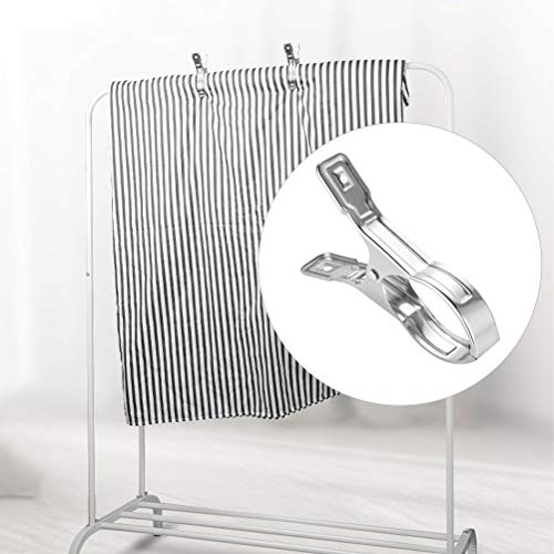 “N/A” 10 Pinzas para Toallas de Playa de Acero Inoxidable Pinzas para Ropa Grandes, para la Ropa Diaria Pinzas para Colgar Resistentes al Viento para Ropa Pesada (14 cm)