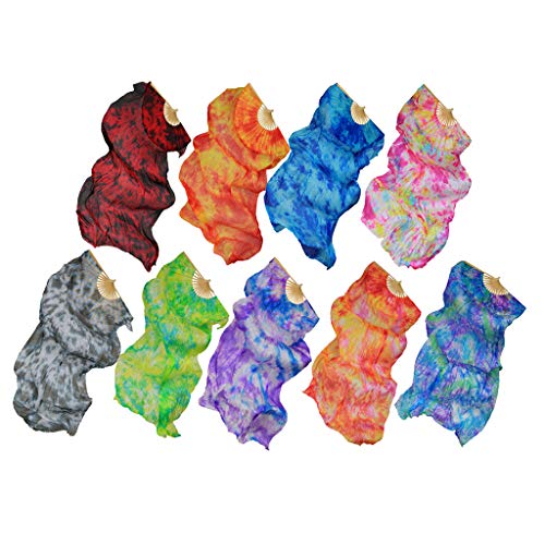 #N/A/a 1 Par de Danza Del Vientre, Velo, Arte Popular, Velo de Baile Chino, Rendimiento de Seda - Vino rojo, unico