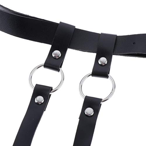 #N/A/a Liguero de Cuero para Mujer, Arnés para El Cuerpo, Correa, Cintura, Pierna, Muslo, Liguero