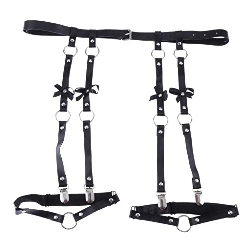 #N/A/a Liguero de Cuero para Mujer, Arnés para El Cuerpo, Correa, Cintura, Pierna, Muslo, Liguero