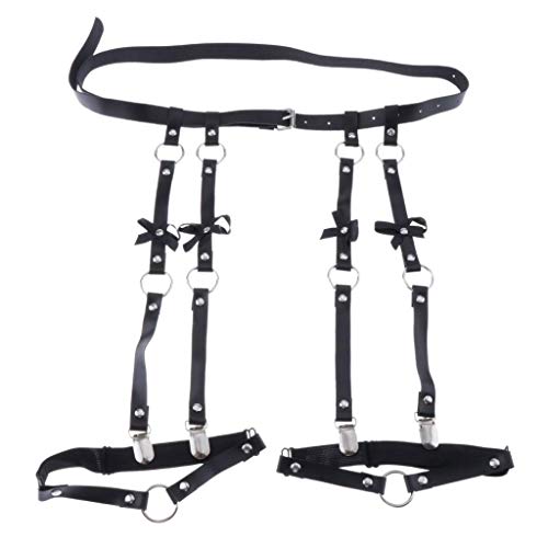 #N/A/a Liguero de Cuero para Mujer, Arnés para El Cuerpo, Correa, Cintura, Pierna, Muslo, Liguero