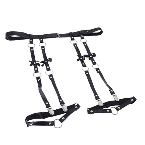 #N/A/a Liguero de Cuero para Mujer, Arnés para El Cuerpo, Correa, Cintura, Pierna, Muslo, Liguero