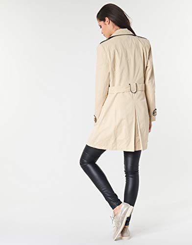 Naf Naf Menk12 Gabardina, Beige (Trench 1585), 38 para Mujer