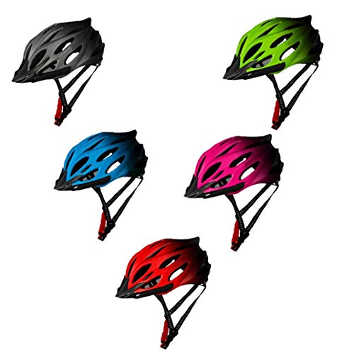 NaisiCore Casco de Ciclista Adulto Ligero Casco de la Bici del Casco de la Bicicleta con la luz Trasera Ajustable Hombres Mujeres Rosa Equipamiento Bicicletas