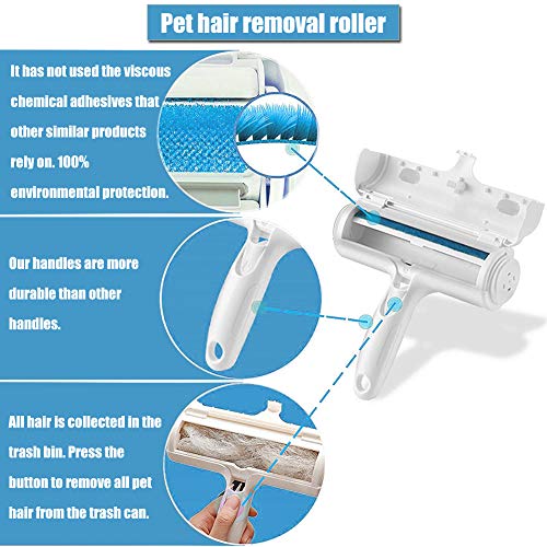 NALCY Cepillo Quitapelusas, 2 Pcs Quitapelos para Mascotas, Cepillo para Mascotas, Cepillo de Limpieza Removedor de Pelaje para Gatos y Perros, para Alfombras, Ropa y Sofá (Azul, Rojo)