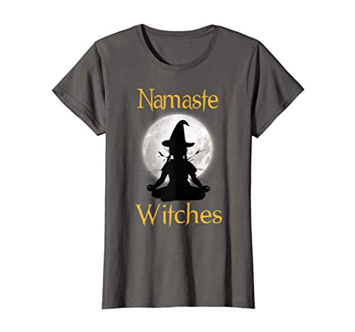 Namaste Witches Funny Halloween Yoga Chakra Women And Girls Camiseta