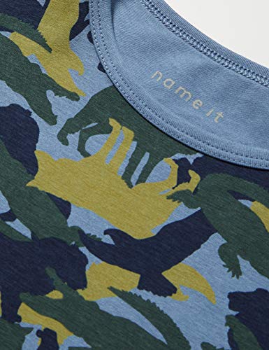 NAME IT NKMNIGHTSET China Blue ANI AOP Noos Juego de Pijama, 122 cm-128 cm para Niños