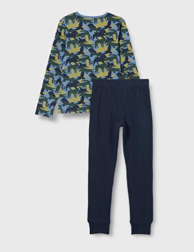 NAME IT NKMNIGHTSET China Blue ANI AOP Noos Juego de Pijama, 122 cm-128 cm para Niños