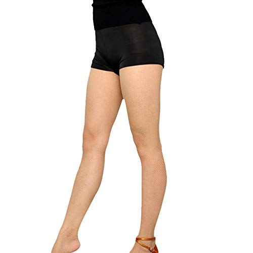 NANAYOUPIN 5 Pares Mujer Medias de Baile Latino Suaves y cómodas Medias de Malla Danza Delgada Medias de Red con Punta Latina Bailarina de Piel Negra Medias Profesionales Un tamaño C