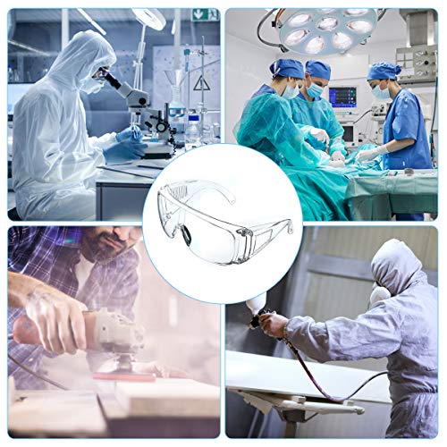 NASUM Plegable Gafas Protectoras, Gafas de Seguridad, Gafas a Prueba de Polvo, para Uso Industrial, Agrícola o de Laboratorio (1 Par)