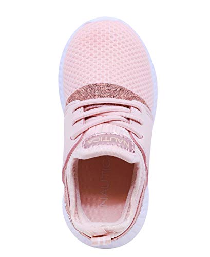 Nautica Kids Toddler Sneaker Athletic Slip-On Bungee Running Shoes Boy-Girl Toddler Little Kid-Kappil Toddler-Rose Gold-7