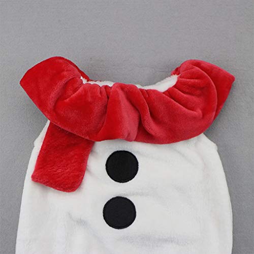Navidad POLP Baby Monos Disfraz de Muñeco de Nieve Modelado Unisex Mameluco de Felpa Manga Larga y Chaleco y Sombrero Invierno Cálido Disfraces de Fiesta Pijama Christmas Party