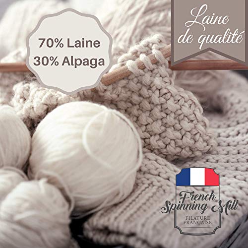 Needle It - Kit completo para tejer lana principiantes - Bufanda de lana - Idea de regalo (Gris)