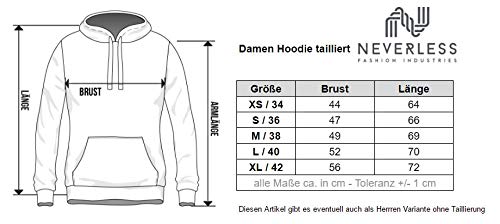 Neverless® Sudadera con capucha para mujer, estilo universitario, texto "Oldschool Vintage Allstars" Vintage Co. Rosa. M