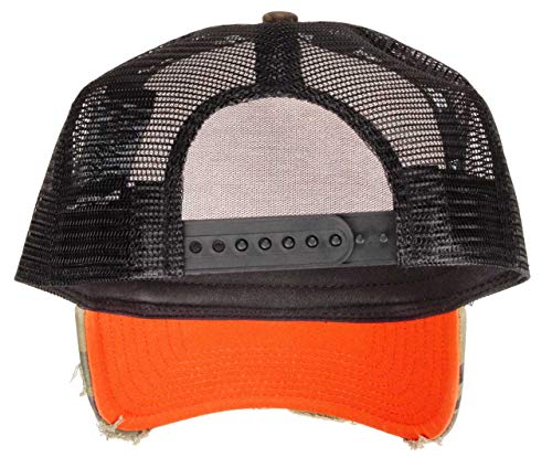 New Era Frame Adjustable Trucker Cap Distressed Hex Patch Camouflage - One-Size