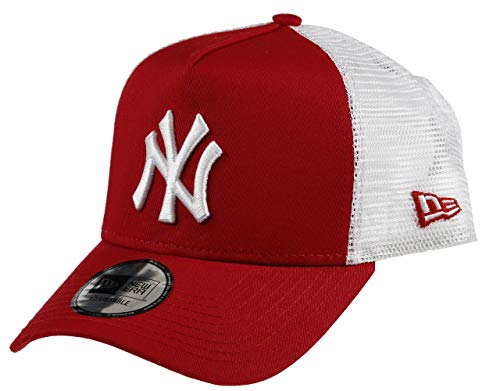 New Era York Yankees Frame Adjustable Trucker Cap Clean Scarlet/White - One-Size
