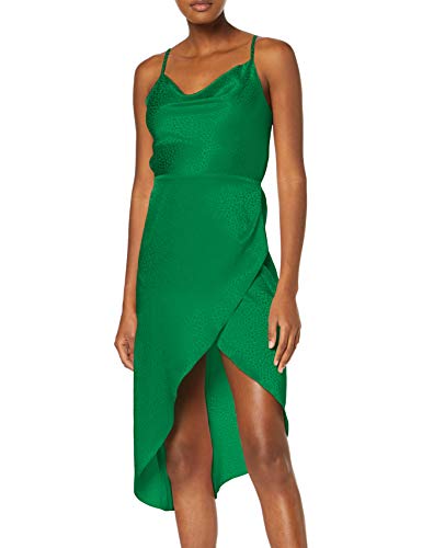 New Look Satin Cowl Vestido de Fiesta, Verde (Bright Green 30), 40 (Talla del Fabricante: 12) para Mujer
