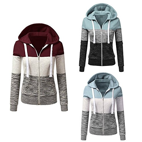 Newbestyle Sudadera con Capucha para Mujer Sudadera Cremallera XS-XXL