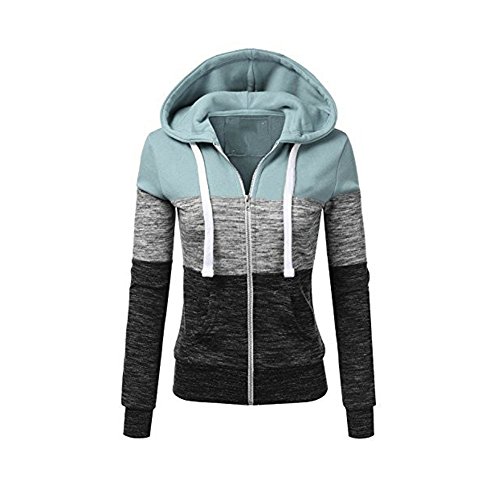 Newbestyle Sudadera con Capucha para Mujer Sudadera Cremallera XS-XXL