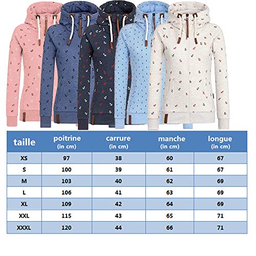 Newbestyle - Sudadera de manga larga con capucha para mujer verde XL