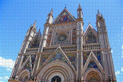 NHJUIJ 1000 Piezas Puzzle Piezas Rompecabezas de El Misterio de Brujas, el Centro histórico de Brujas, Bélgica niños Adultos Juego Juguetes decoración del