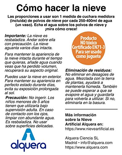 Nieve Artificial instantánea (Nieve Mágica) 100 Gramos
