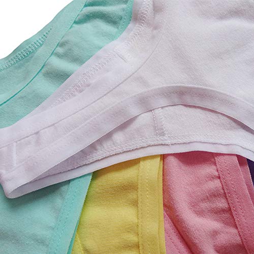 Nightaste Ropa Interior Tanga de Algodón para Mujeres Paquete de 5-10 Piezas Tanga de Rayas de Colores (S, Multi1)