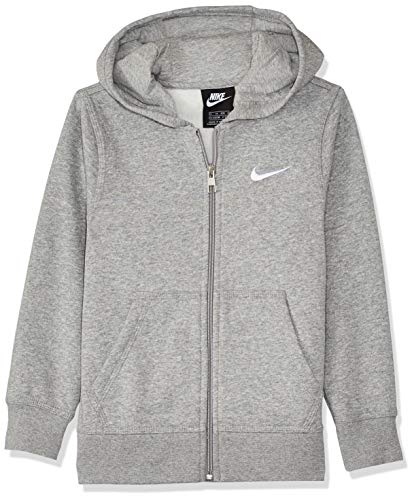 Nike 619069-010 - Sudadera con capucha para niños, color Gris (Dk Grey Heather/White), talla XL (talla del fabricante: 13-15 años/158-170 cm)