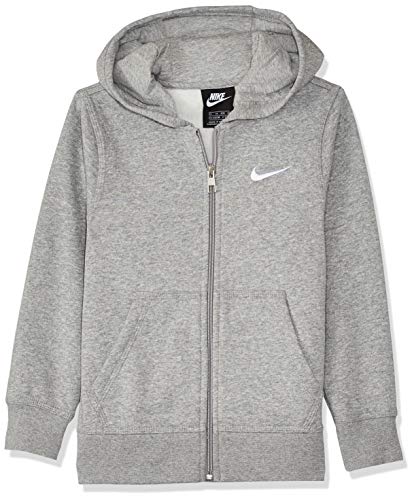 Nike 619069-010 - Sudadera con capucha para niños, color Gris (Dk Grey Heather/White), talla XL (talla del fabricante: 13-15 años/158-170 cm)