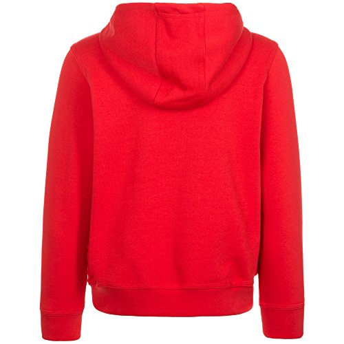 Nike 658500-657 Youth Team Club Hoody - Sudadera unisex con capucha para niños, Rojo (University Red), XS
