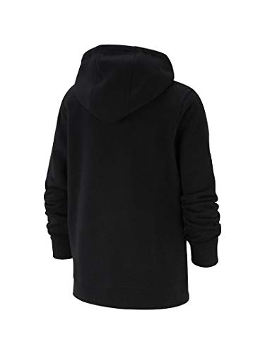 NIKE B NSW Hoodie FZ Club Sweatshirt, Niños, Black/Black/(White), XL