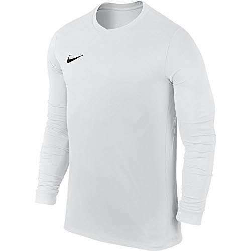 Nike LS Park Vi JSY Camiseta de Manga Larga, Hombre, Blanco (White/Black), L