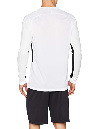 NIKE M NK Dry Tiempo Prem JSY LS Long Sleeved t-Shirt, Hombre, White/Black, 2XL