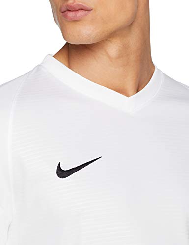 NIKE M NK Dry Tiempo Prem JSY LS Long Sleeved t-Shirt, Hombre, White/Black, 2XL