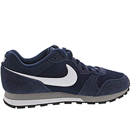 Nike MD Runner 2, Zapatillas Hombre, Azul (Midnight Navy/White/Wolf Grey), 38.5 EU