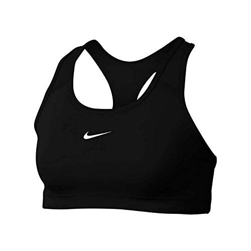 NIKE Med Pad Bra Sujetador de Deporte, Mujer, Black/(White), M