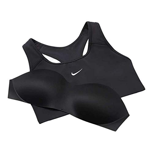 NIKE Med Pad Bra Sujetador de Deporte, Mujer, Black/(White), M