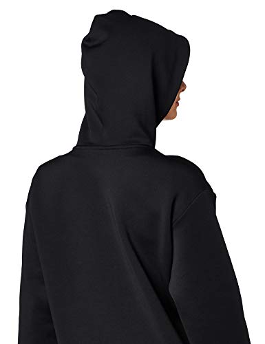 NIKE NP Fleece Full Zip Hoodie Camiseta, Negro (Black/Metallic Silver), (Talla del Fabricante: Medium) para Mujer