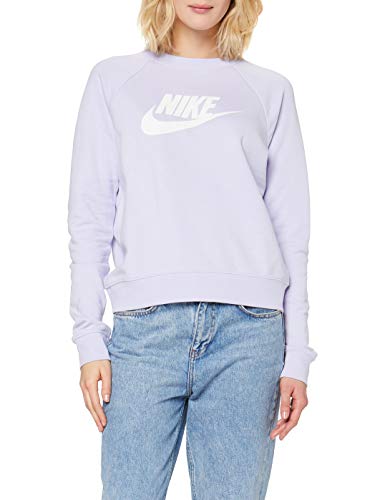 NIKE Sportswear Essential Sudadera, Mujer, Lavender Mist/White, 2XL