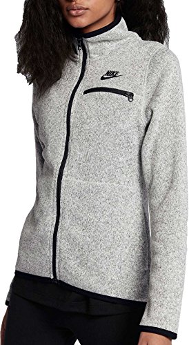 NIKE Sportswear Hoodie FZ ssnl Sudadera con Capucha, Mujer, Sportswear Hoodie FZ Ssnl, Gris y Negro, Extra-Large