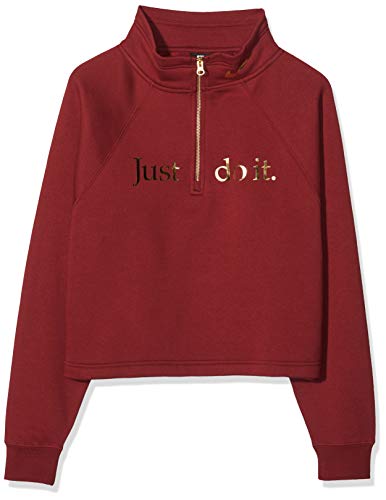 NIKE Sportswear Sudaderas, Mujer, Team Red/Team Red/Metallic Gold, L