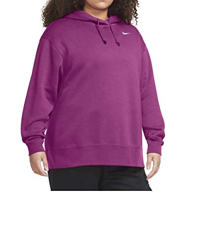 Nike + Sudadera con capucha Essential para mujer. rosa 1X
