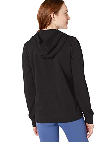 NIKE Sudadera con Capucha NSW de Forro Polar con Cremallera Completa para Mujer, Mujer, Capucha, BV4128, Negro y Blanco, XL